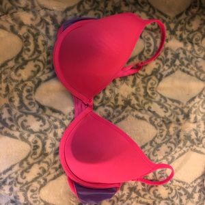 Pink and purple Push-up bra